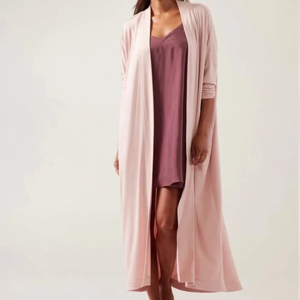 Athleta Modal Full Length Robe, Orchid Pink, Sz XXS/XS, Oversized, New